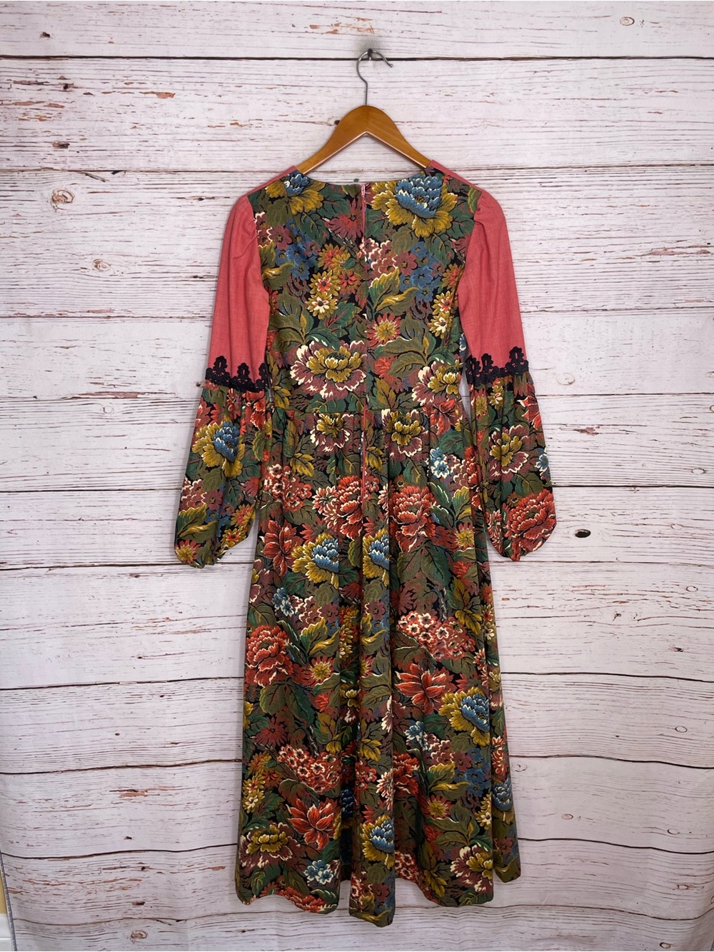 Gunne Sax vintage 1969 black label renaissance revival tapestry dress - Picture 13 of 15